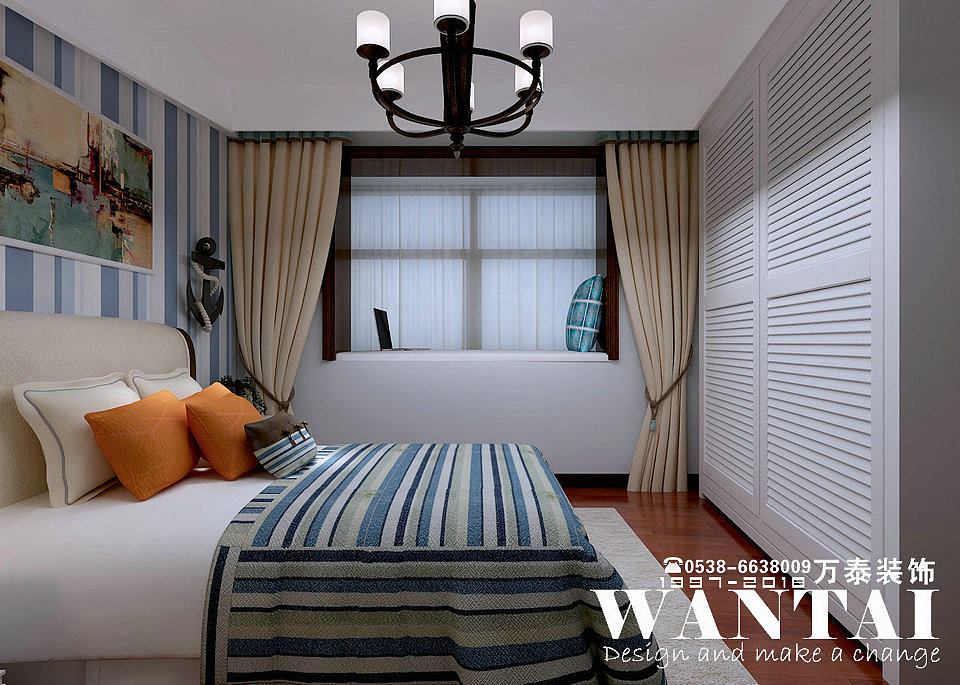 泰安万泰装饰|泰安岱下阳光花园125m²新中式装修效果图