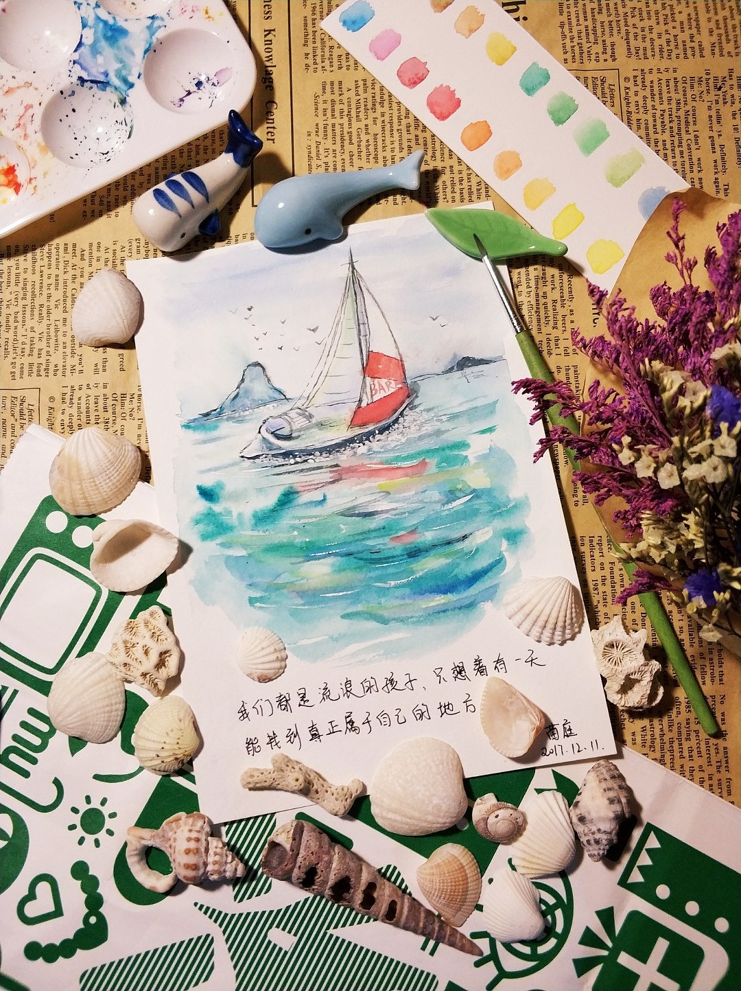 明信片（图ZMTI0ODkxMDcy） - 创作习作 - 站酷设计师喵还没睡原创素材 - 站酷ZCOOL