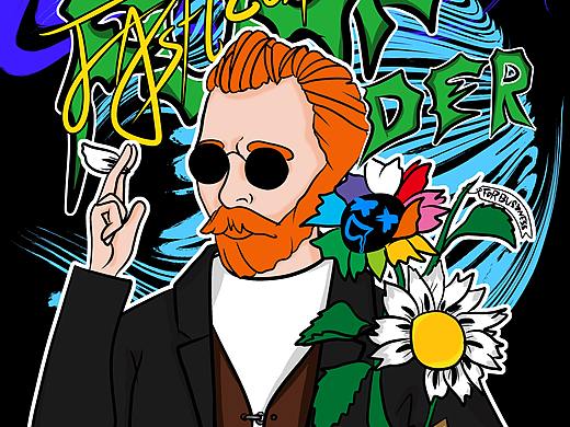 现代都市（梵高）（个人主页-ZNDgwOTMzMjg=） - 新锐潮流插画 - 站酷设计师李茶LC原创素材 - 站酷ZCOOL