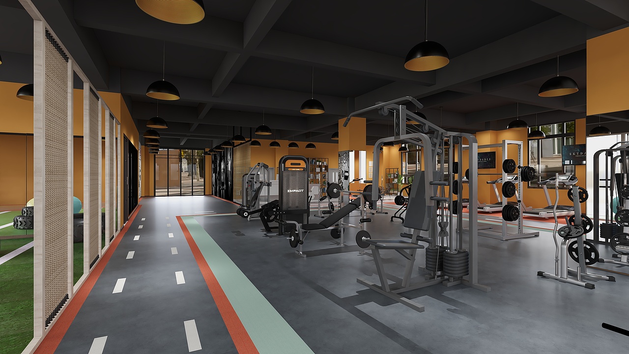 珠宝大学健身房（图ZMjY2NzMzNDEy） - 商业空间设计 - 站酷设计师样斌兵原创素材 - 站酷ZCOOL