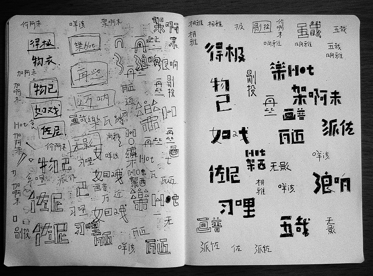 音译潮汕方言-字体设计