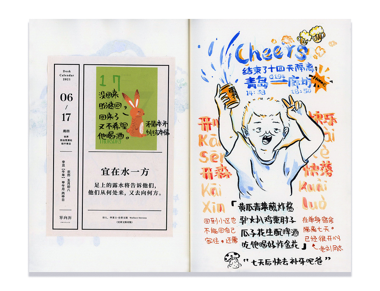 6月合辑:蘑菇PIU的水彩日涂