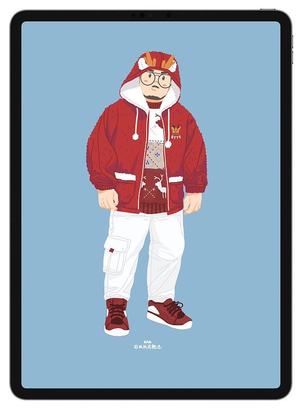 石头头的圣诞节主题穿搭插画（图ZMzU4MzczNDUy） - 创作习作 - 站酷设计师石乾志原创素材 - 站酷ZCOOL