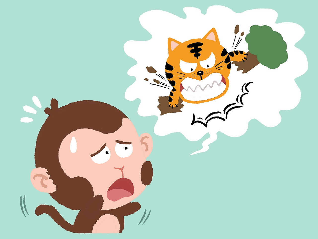 《老虎拔牙》绘本,为女儿做的