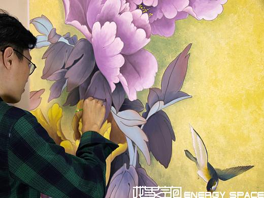  墙绘培训 | 工笔牡丹