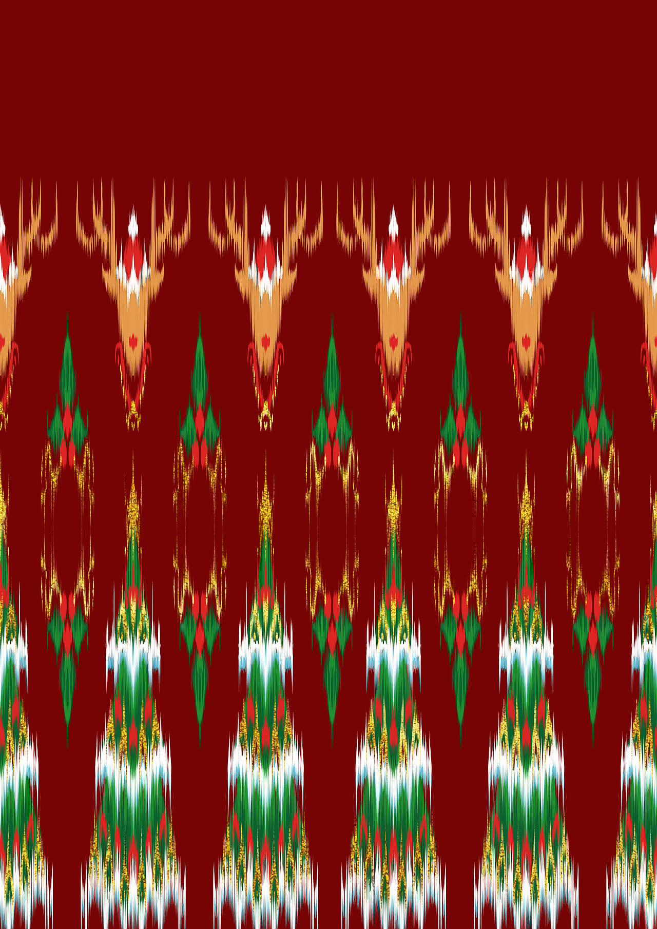 【艾德莱斯X圣诞节】圣诞节艾德莱斯纹样设计（图ZMjgyNTYzNzY4） - 图案 - 站酷设计师Ceeeeeeeee原创素材 - 站酷ZCOOL