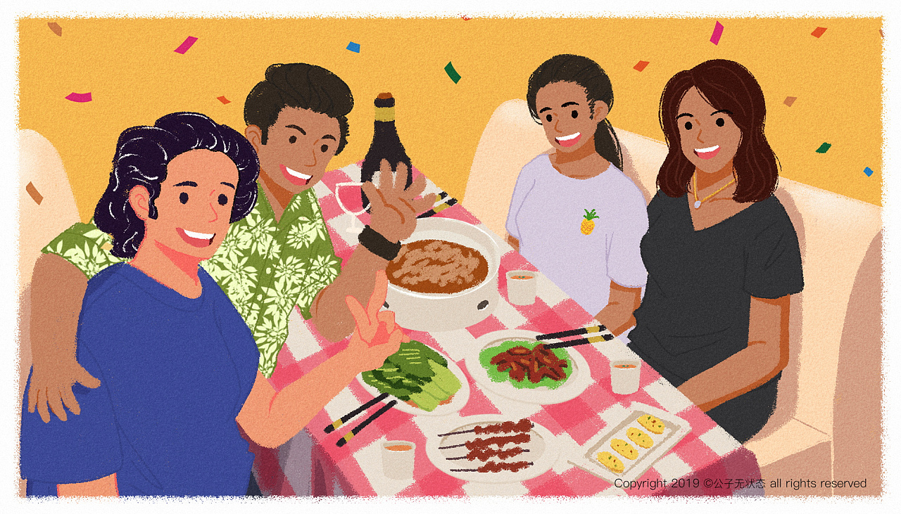 1年前 303 1 0 上海  |  插画师 记录老妈和她的菲律宾同事一家的聚会