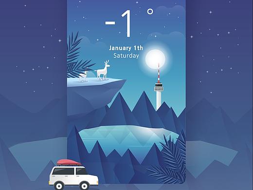 天气预报类插画