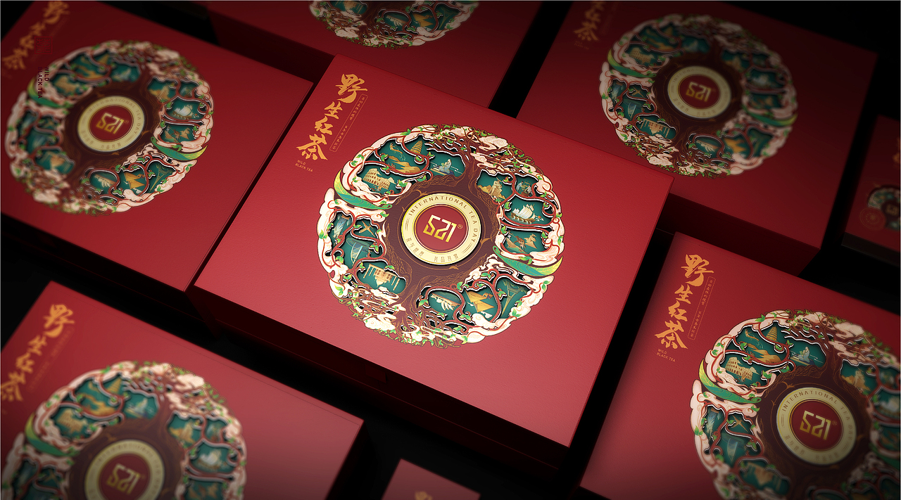 茶叶礼盒>野生红茶物料包装设计案例（图ZMzA3NjIxNDI0） - 包装 - 站酷设计师云度视觉原创素材 - 站酷ZCOOL
