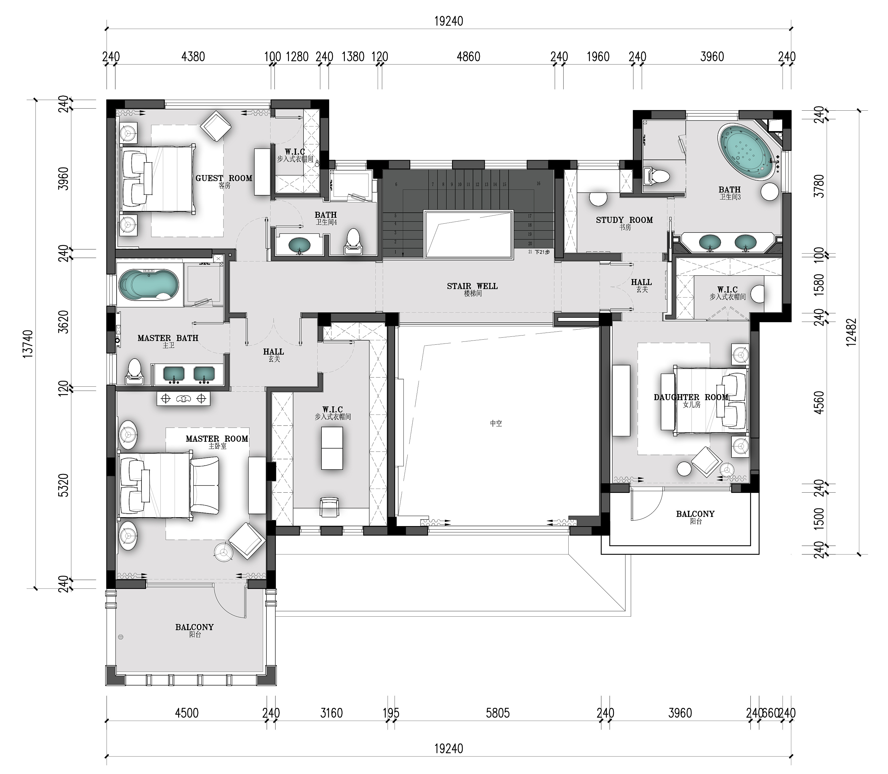 独栋别墅平面设计方案|空间|家装设计|敖珍 - 原创作品 - 站酷 (ZCOOL)