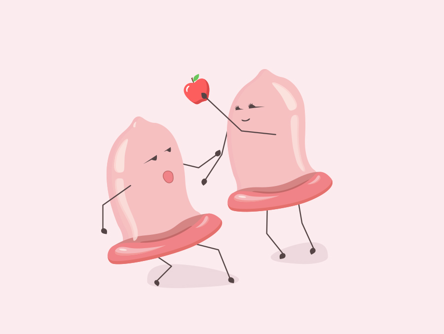 通过肢体动作来表现亚当和夏娃在伊甸园摘苹果的一幕,在视觉表现方面