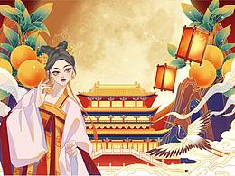 国风春见包装插画