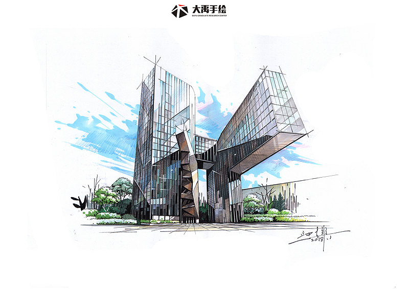 大禹手绘优秀快题欣赏（图ZMTg0MDMwNzY4） - 其他 - 站酷设计师大禹手绘原创素材 - 站酷ZCOOL