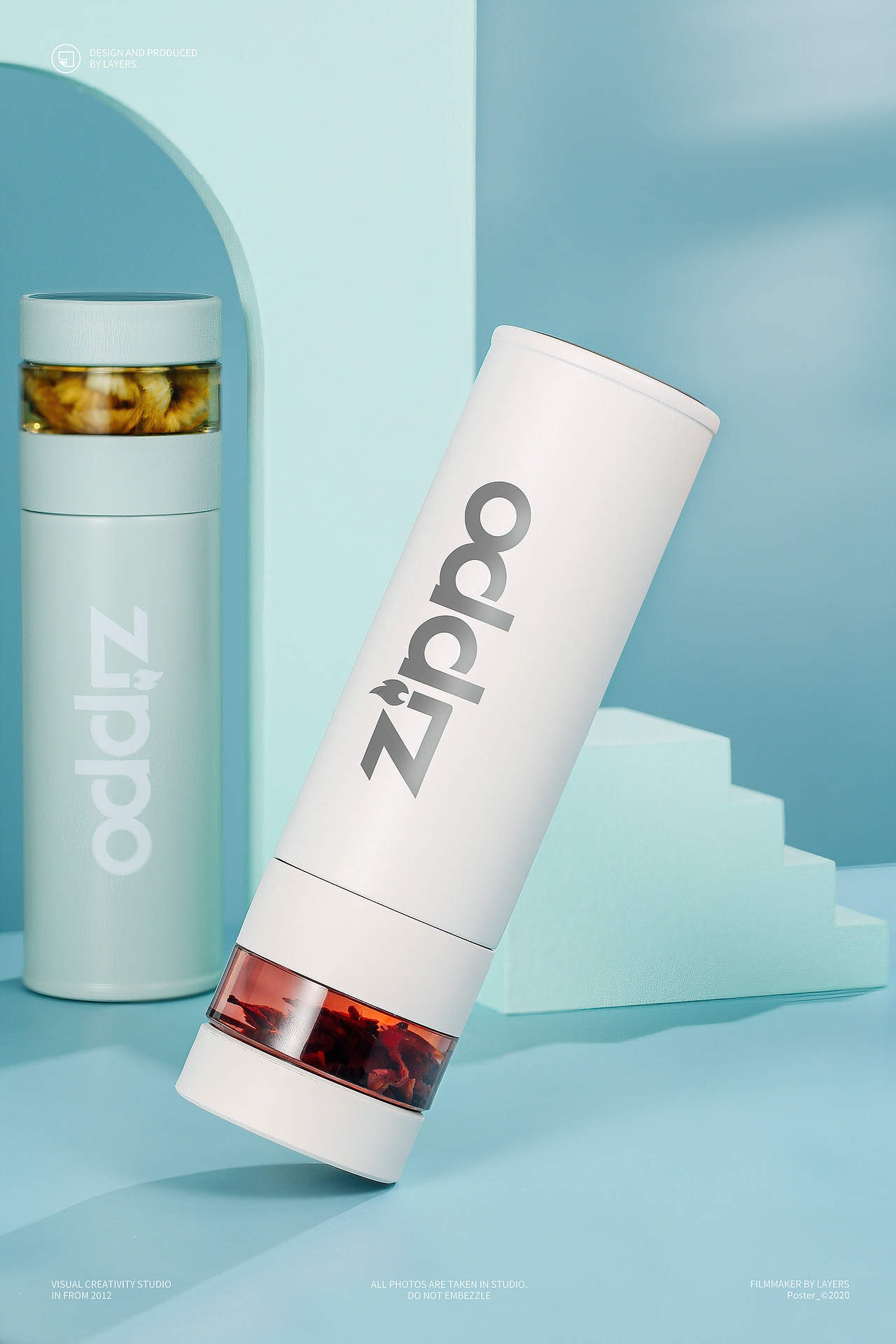 泡茶大师zippo保温杯拍摄