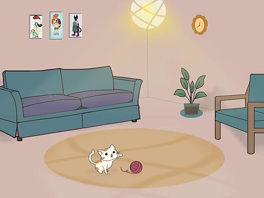 室內(nèi)場(chǎng)景小插畫（個(gè)人主頁(yè)-ZNDgzMjQ0MzI=） - 創(chuàng)作習(xí)作 - 站酷設(shè)計(jì)師袋鼠zyq原創(chuàng)素材 - 站酷ZCOOL