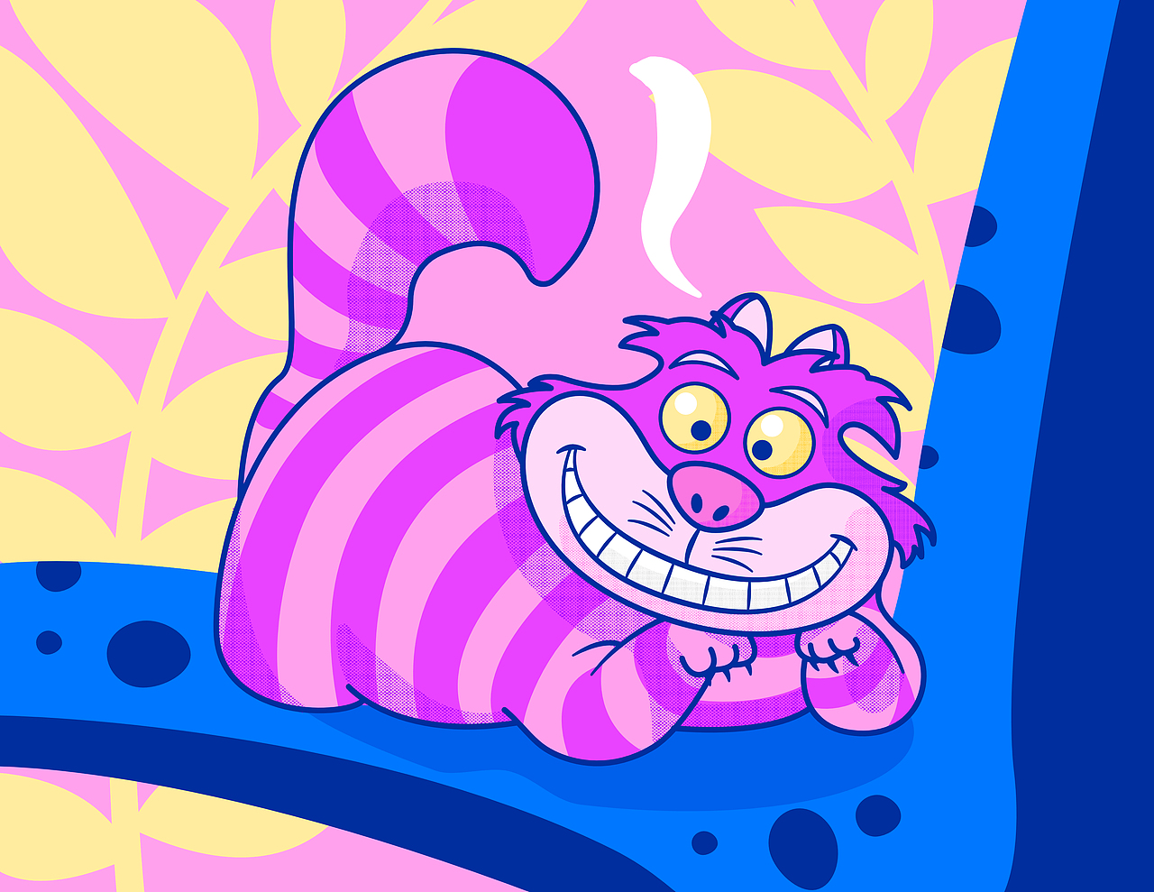 爱丽丝梦游仙境 柴郡猫|插画|商业插画|东北人民王维家_原创作品-站酷