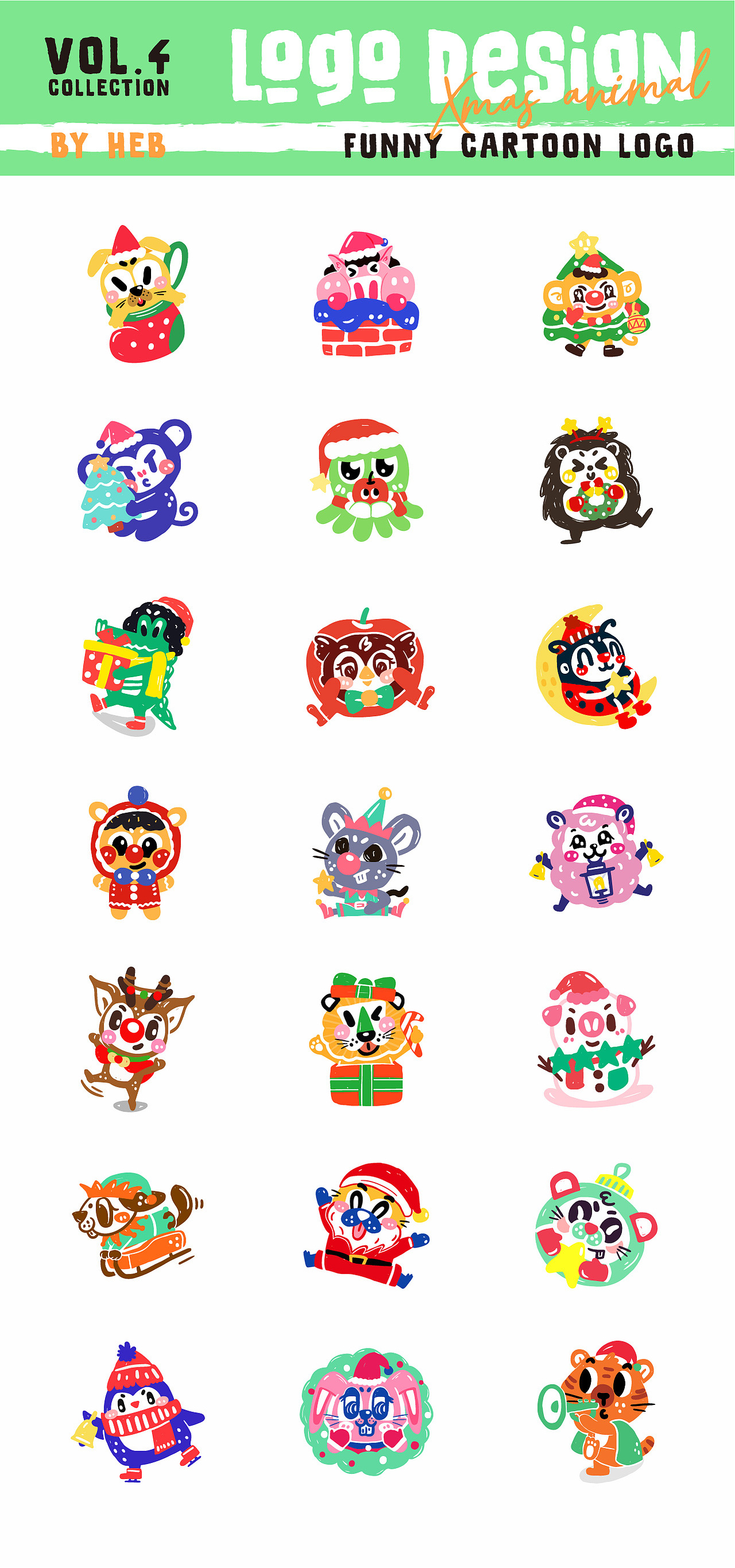 Xmas animal-圣诞快乐系列-LOGO（图ZMjgyODkxMzEy） - Logo - 站酷设计师hebheb原创素材 - 站酷ZCOOL