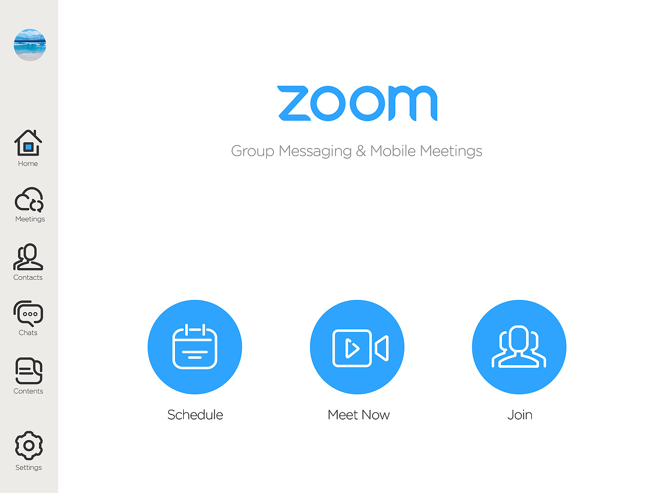 zoom视频会议app interfacei redesign