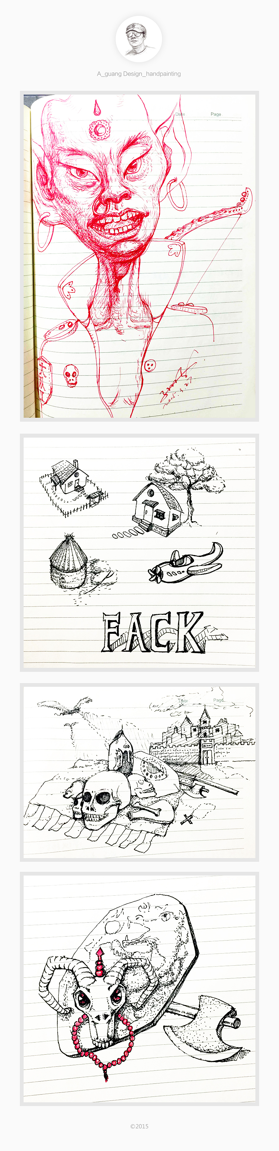 2015-中性笔手绘-重庆（图ZNDE1NDE1Mjg=） - 创作习作 - 站酷设计师UI_Sunny原创素材 - 站酷ZCOOL