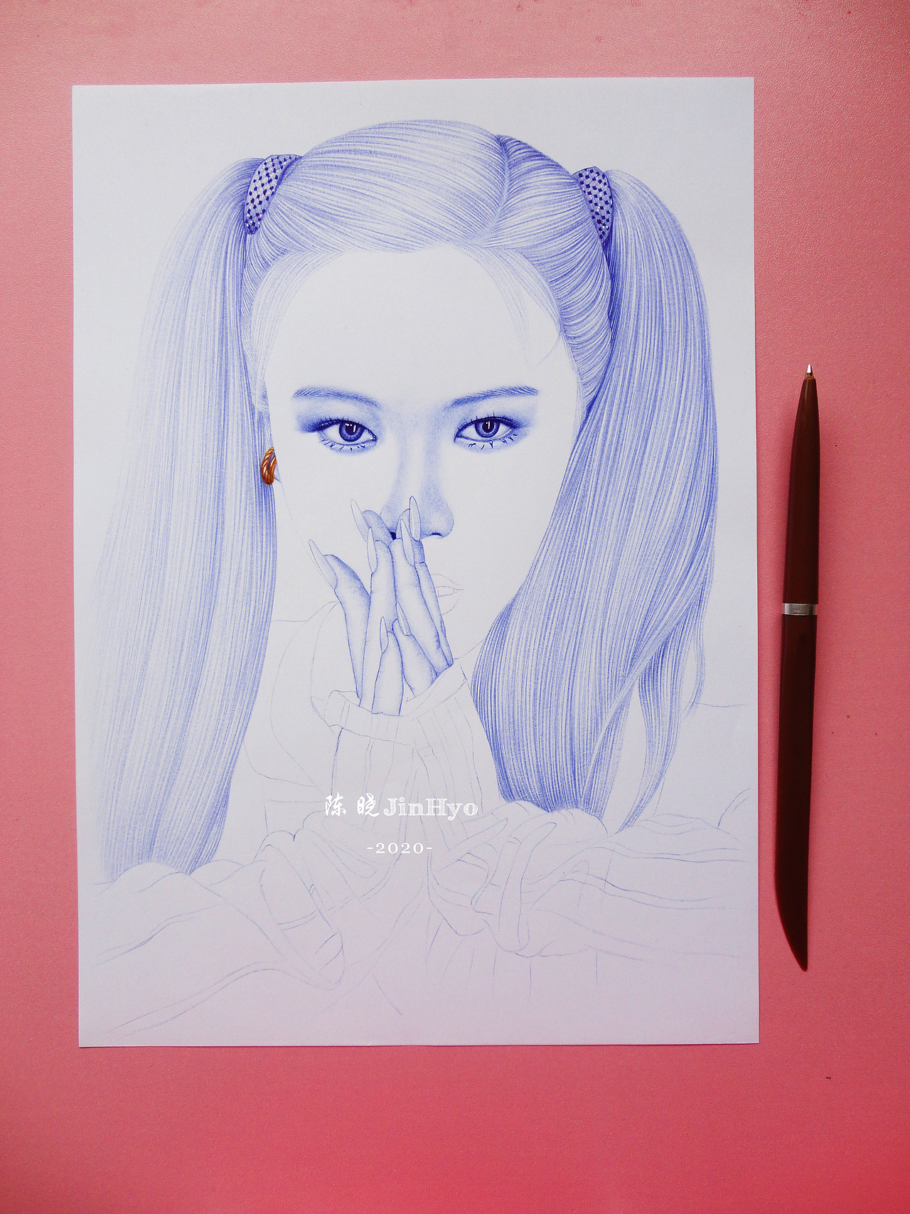 圆珠笔手绘 BLACKPINK-ROSÉ朴彩英