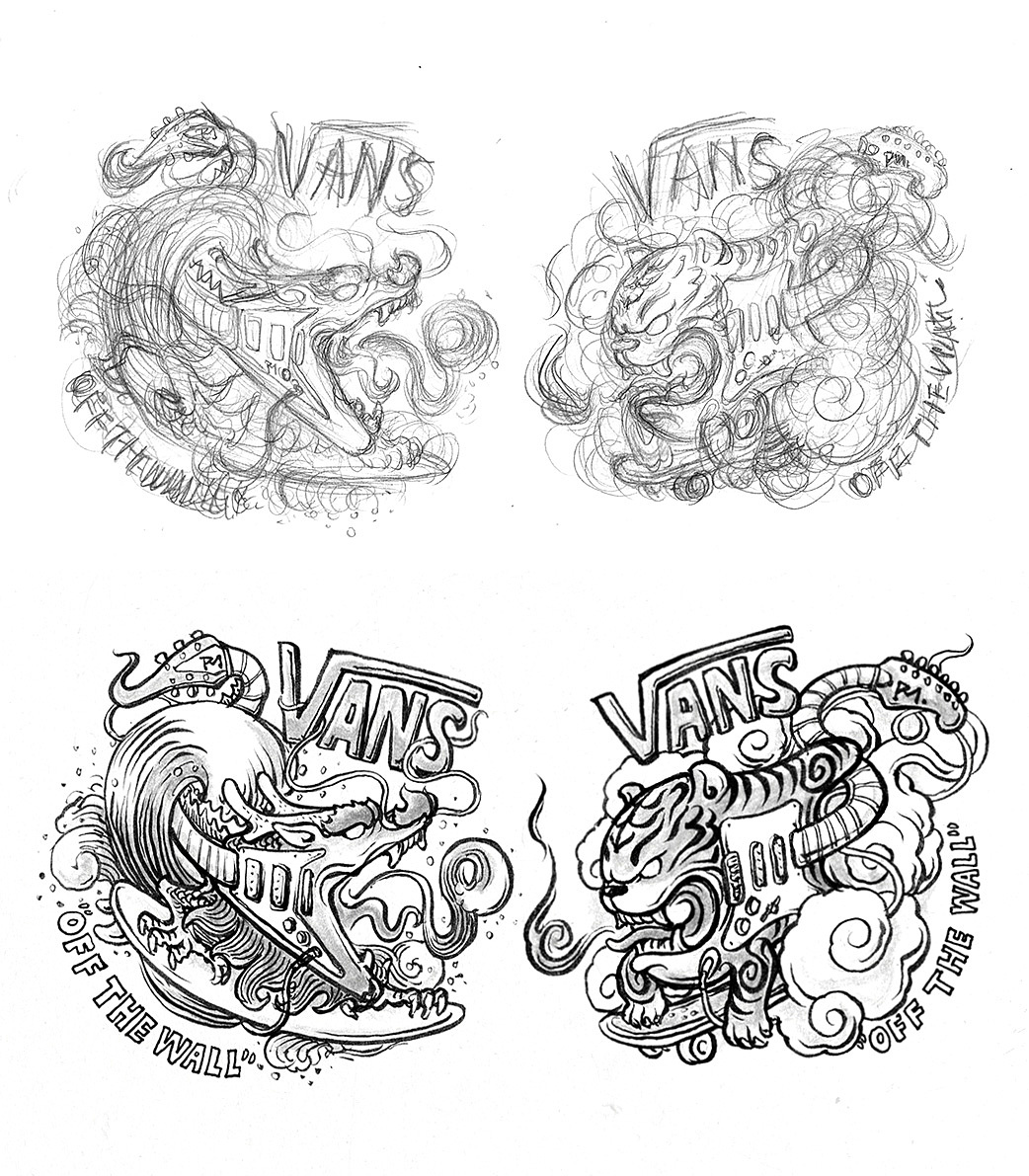 VANS Art Collection 龙虎TEE（图ZMjc4ODY3MTUy） - 商业插画 - 站酷设计师PandaMei原创素材 - 站酷ZCOOL