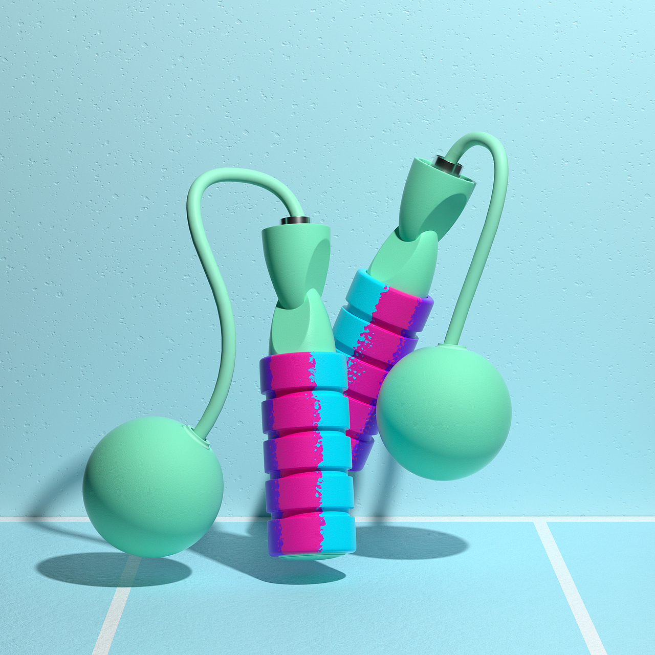 361°跳绳电商产品建模渲染-黑马视觉