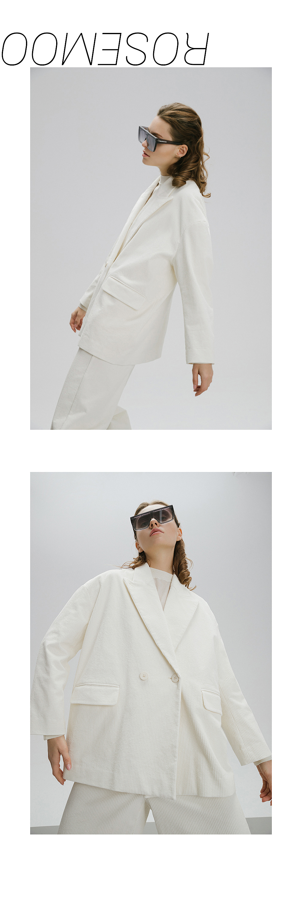 F.THREE 高级感炸街西装廓形西服小个子英伦风外套潮