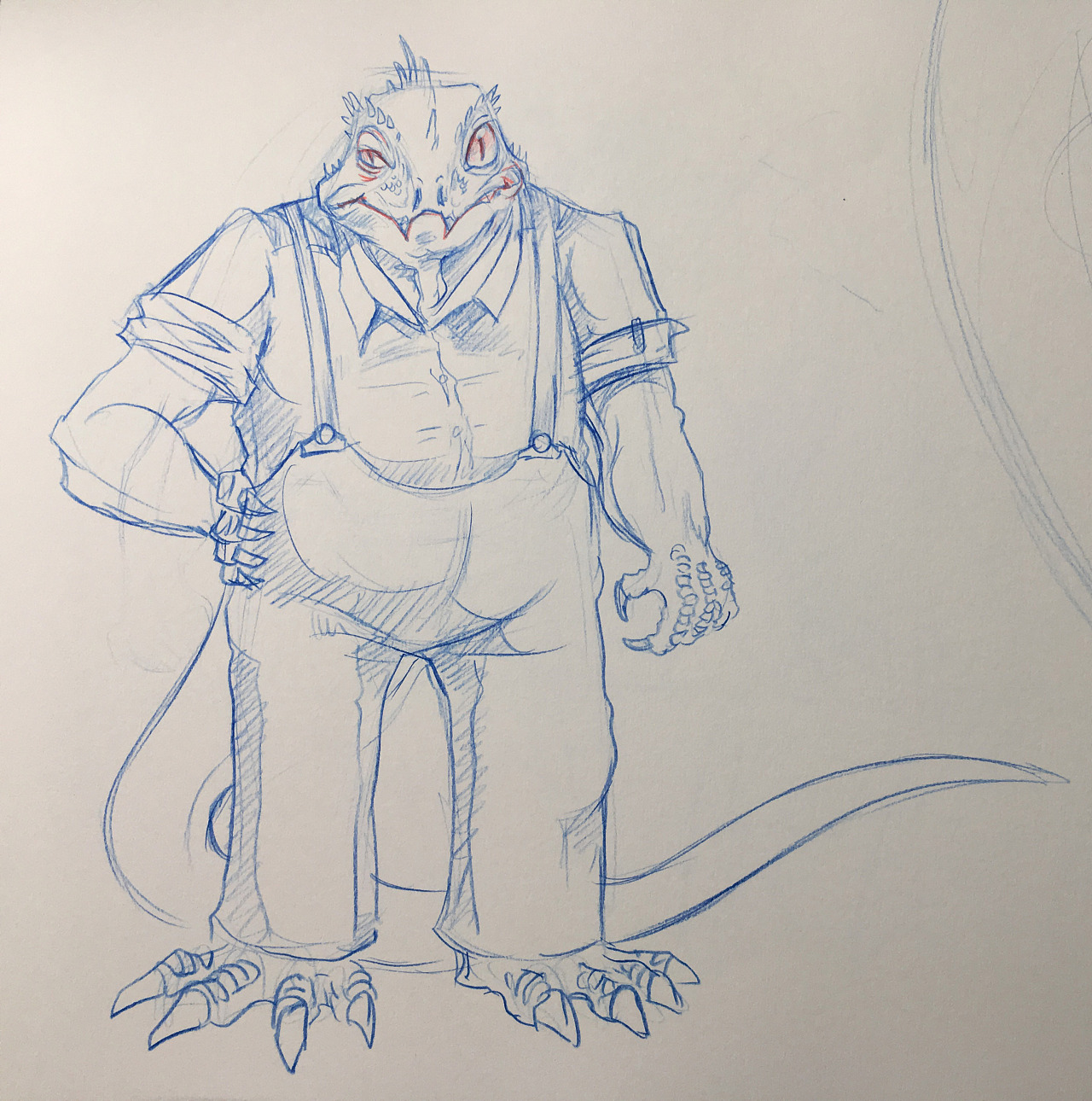 推 荐嗷~我是棘龙《你为什么不怕我》初稿余小渔渔渔2年前画的真好看