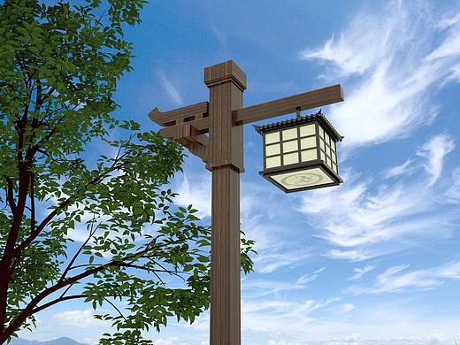 [C4D练习]仿古街庭院灯设计