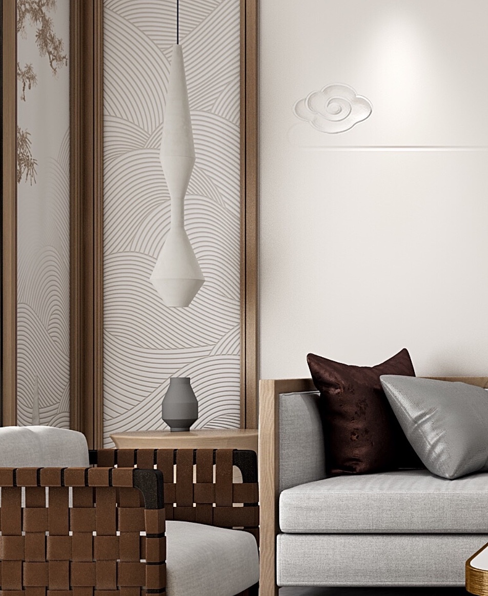 当极简空间融入中式元素 | 骆宏利（图ZMTkyNTY1NDUy） - 家装设计 - 站酷设计师骆宏利原创素材 - 站酷ZCOOL