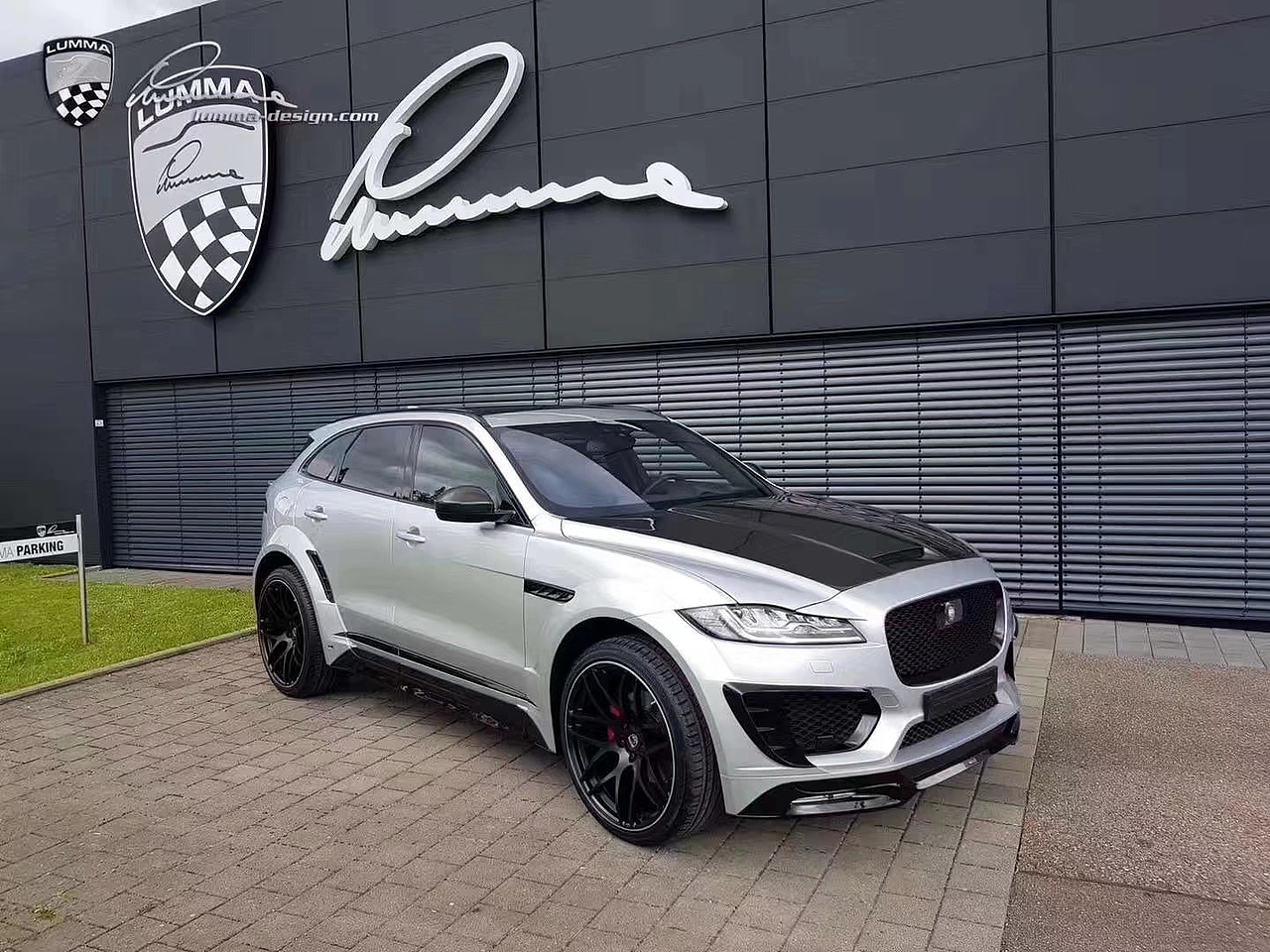 捷豹fpace改装升级lumann款宽体包围机盖前杠后杠