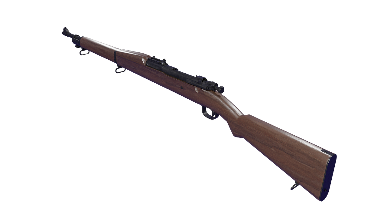 素材二战美军步兵武器blender模型合集