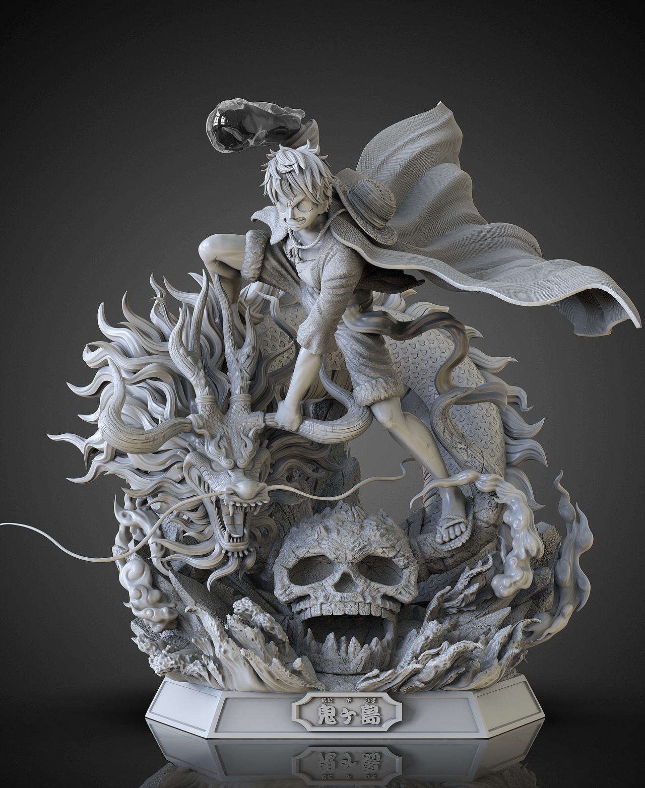 海贼王之鬼岛路飞手办模型建模渲染（图ZMjkyOTcwMjEy） - 手办/模玩 - 站酷设计师原型师断空原创素材 - 站酷ZCOOL