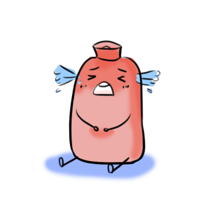表情包难受的热水袋