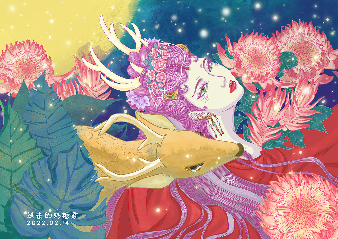 你见过我的小鹿吗？（图ZMjg4MTExOTgw） - 商业插画 - 站酷设计师李玥燃原创素材 - 站酷ZCOOL