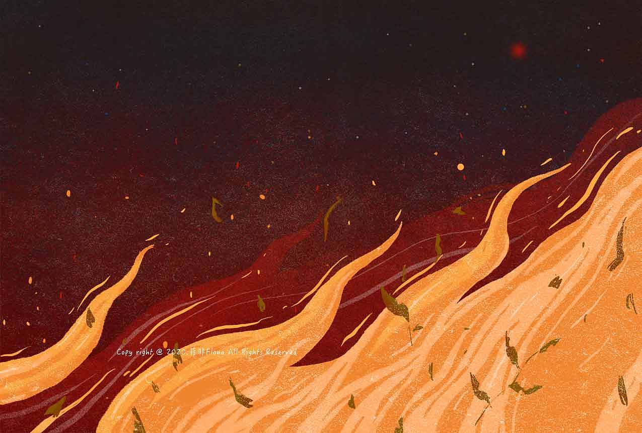 一组关于火焰的插画