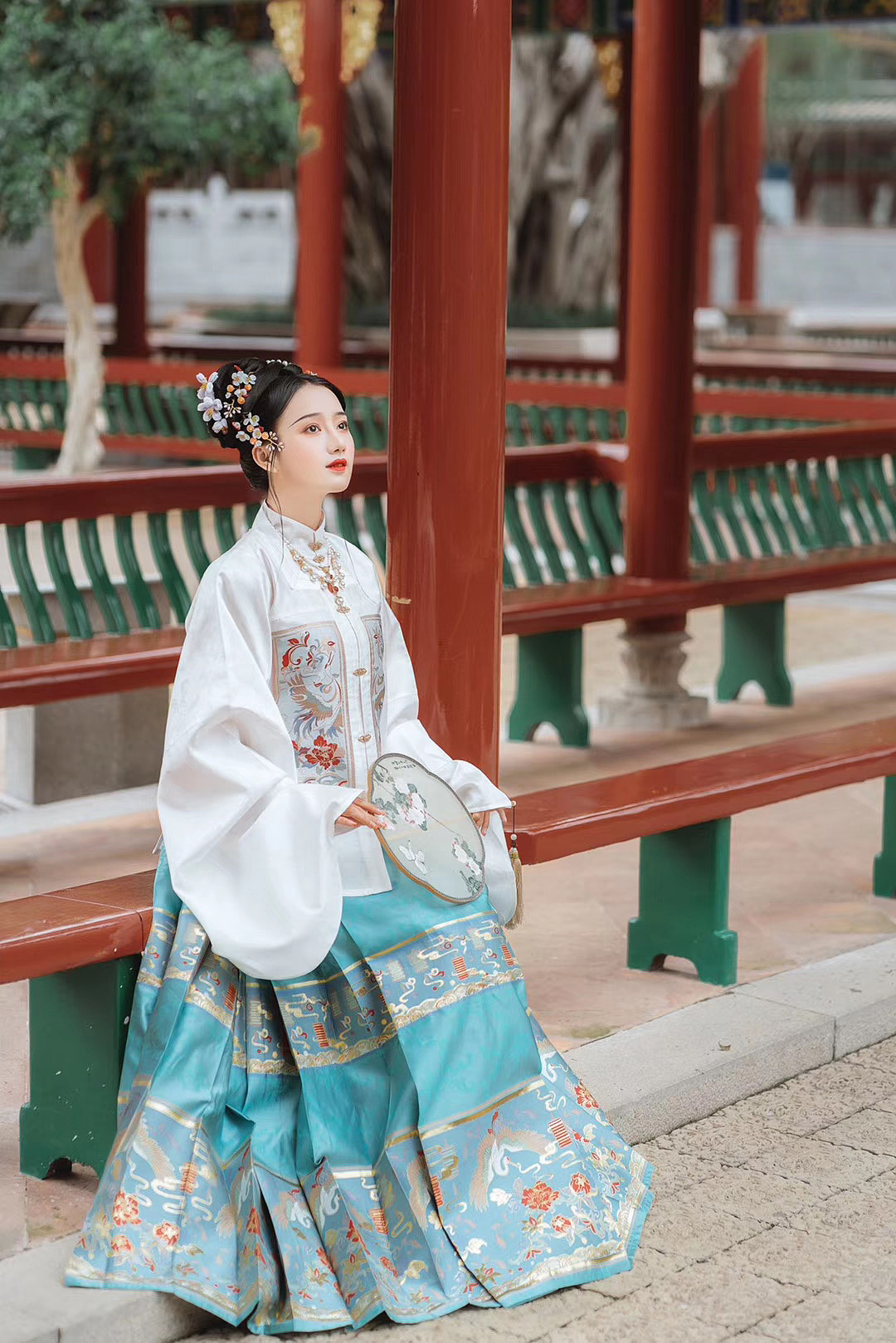 汉服唐装古装古代旗袍衣服连衣裙拍摄模特拍照