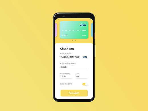 付款界面-每天UI Credit Card Checkout-Daily UI #002（個(gè)人主頁(yè)-ZNDQ1NjY2ODQ=） - APP界面 - 站酷設(shè)計(jì)師ding_作品集原創(chuàng)素材 - 站酷ZCOOL