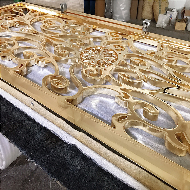 K金铜雕花屏风2021新图片