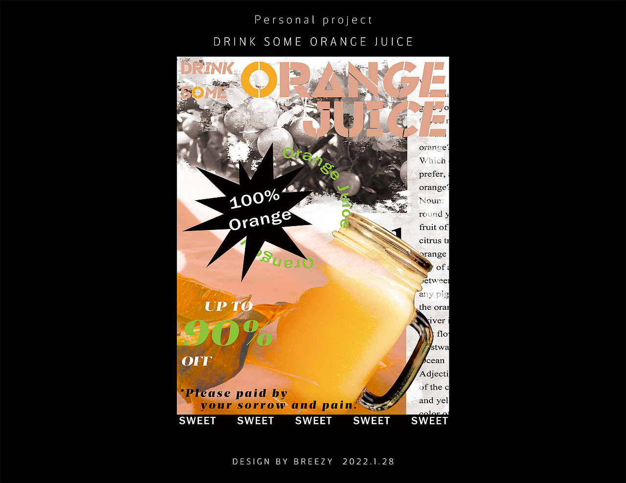 喝点橙汁（DRINK SOME ORANGE JUICE）（图ZMjg2NjM1ODU2） - 海报 - 站酷设计师布瑞兹艾克斯原创素材 - 站酷ZCOOL