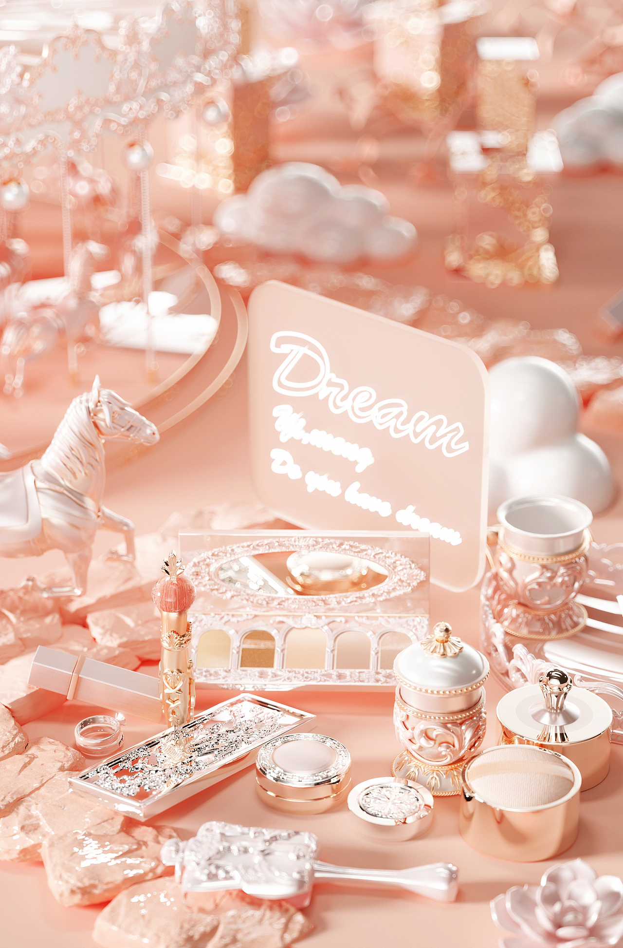 雕刻风护肤品海报