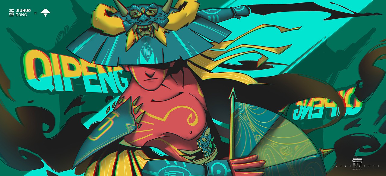 柴霖霖插画作品-九火宫-反派角色系列