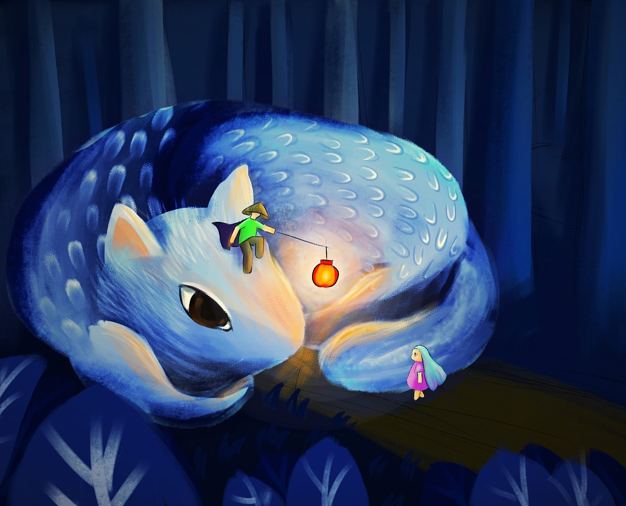 儿童插画——引路人