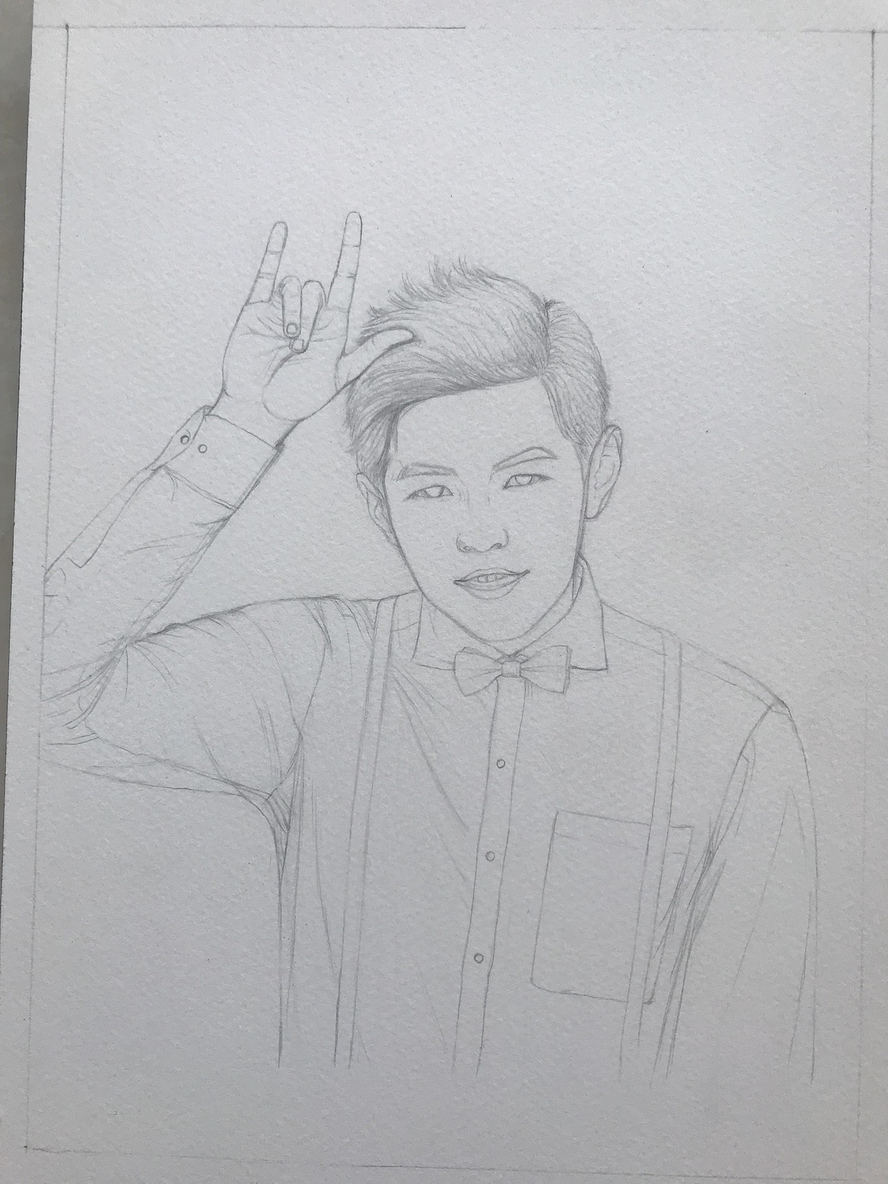 周杰伦水彩画像