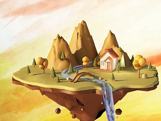 秋有金黄，冬有雪（个人主页-ZMjk5NTU4NzY=） - 其他三维 - 站酷设计师唯咩YUI原创素材 - 站酷ZCOOL