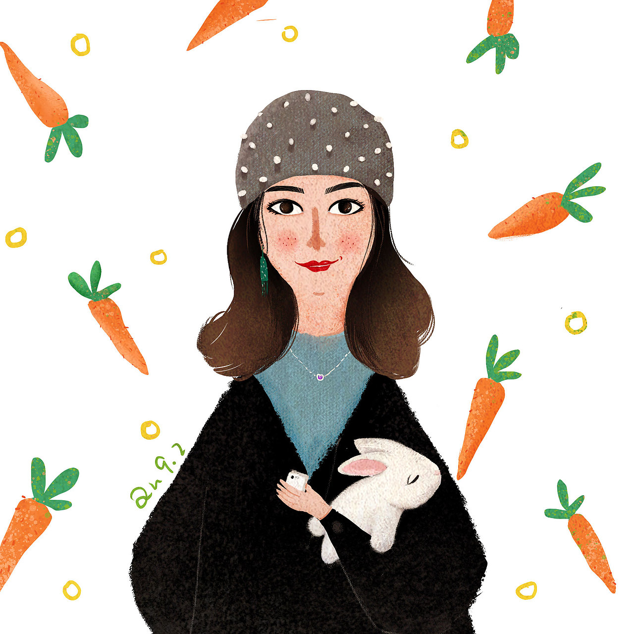 插画头像（图ZMTI5MDE3OTk2） - 创作习作 - 站酷设计师蛐蛐23原创素材 - 站酷ZCOOL