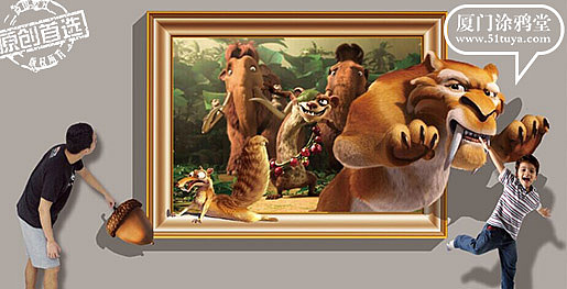 3D画 街头立体画 商场 景区 壁画 地面（图ZMjAyMzQ2NDE2） - 商业插画 - 站酷设计师hkj13159263603原创素材 - 站酷ZCOOL