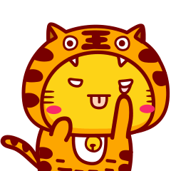 哈咪猫x小老虎插画表情