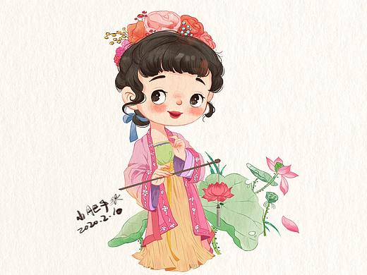 古风儿童插画