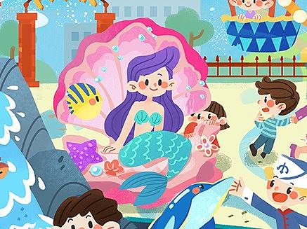 儿童插画拼图-海底世界